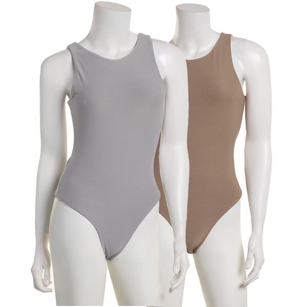 Juniors Pink Rose 2pk. Yummy Double Layer Tank Top Bodysuits