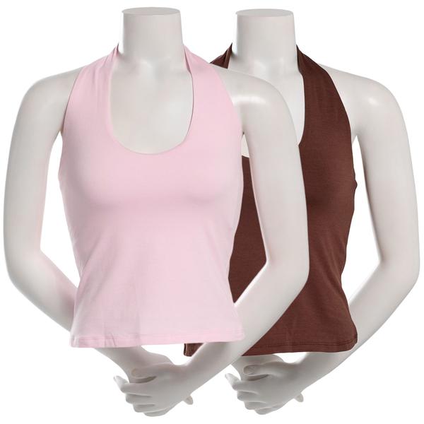 Juniors Pink Rose 2pk. Halter Top alternate view