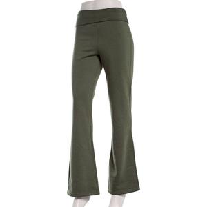 Juniors Pink Rose Fleece Enzyme Wash Fold Over Ribbed Pants alternate view