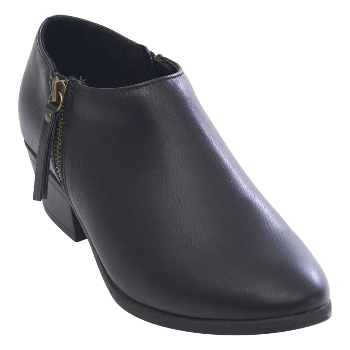 Womens Dunes Doni Black Ankle Boots - Wide