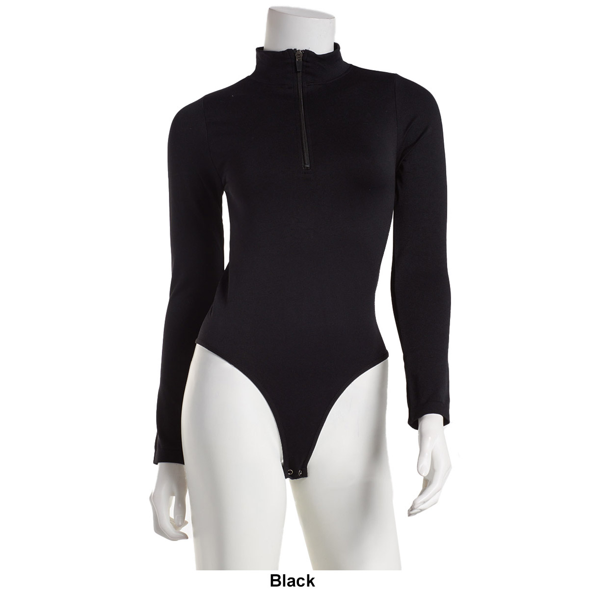 Juniors Social Revival Seamless Quarter Zip Bodysuit