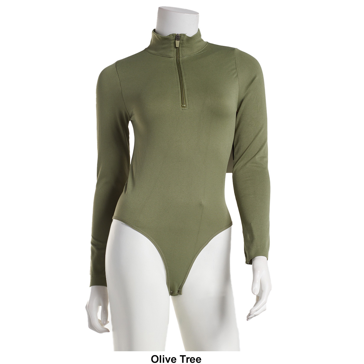 Juniors Social Revival Seamless Quarter Zip Bodysuit