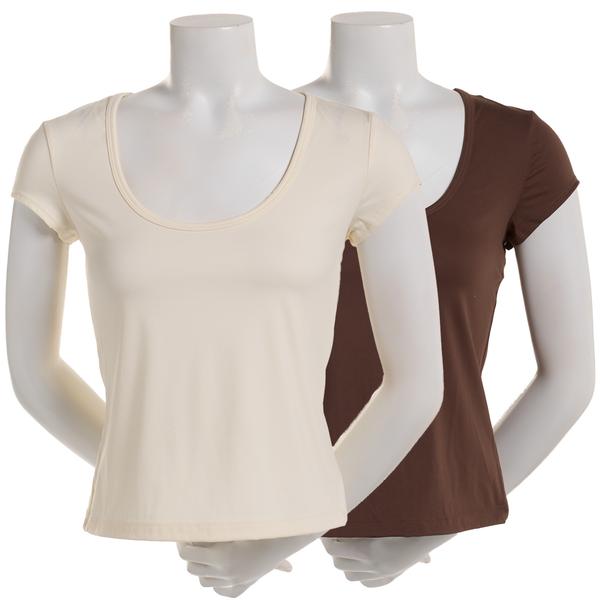 Juniors Urban Rebel 2pk. Scoop Neck Cap Sleeve Tees