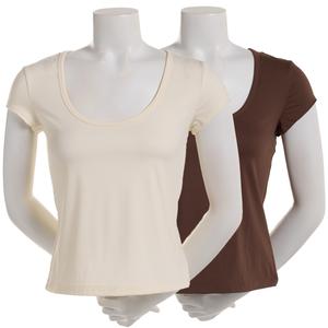 Juniors Urban Rebel 2pk. Scoop Neck Cap Sleeve Tees