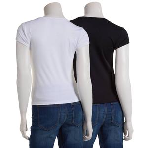 Juniors Urban Rebel 2pk. Nylon Jersey Scoop Neck Cap Sleeve Tees alternate view