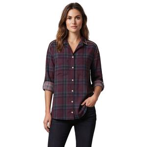 Womens French Laundry 3/4 Roll Tab Sleeve Brushed Hacci Blouse
