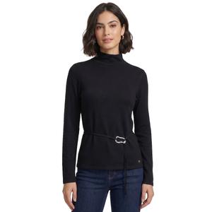 Womens NY & Co. Long Sleeve Mock Neck Sweater with Belt