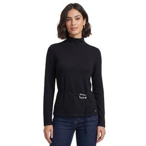 Womens NY & Co. Long Sleeve Mock Neck Sweater with Belt alternate view