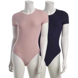 Juniors Urban Rebel 2pk. Double Layer Crew Neck Bodysuit alternate view