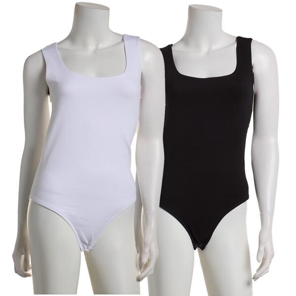 Juniors One Step Up 2pk. Square Neck Bodysuits