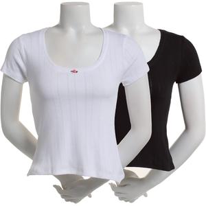 Juniors Urban Rebel 2pk. Pointelle Scoop Neck Top with Rosetta