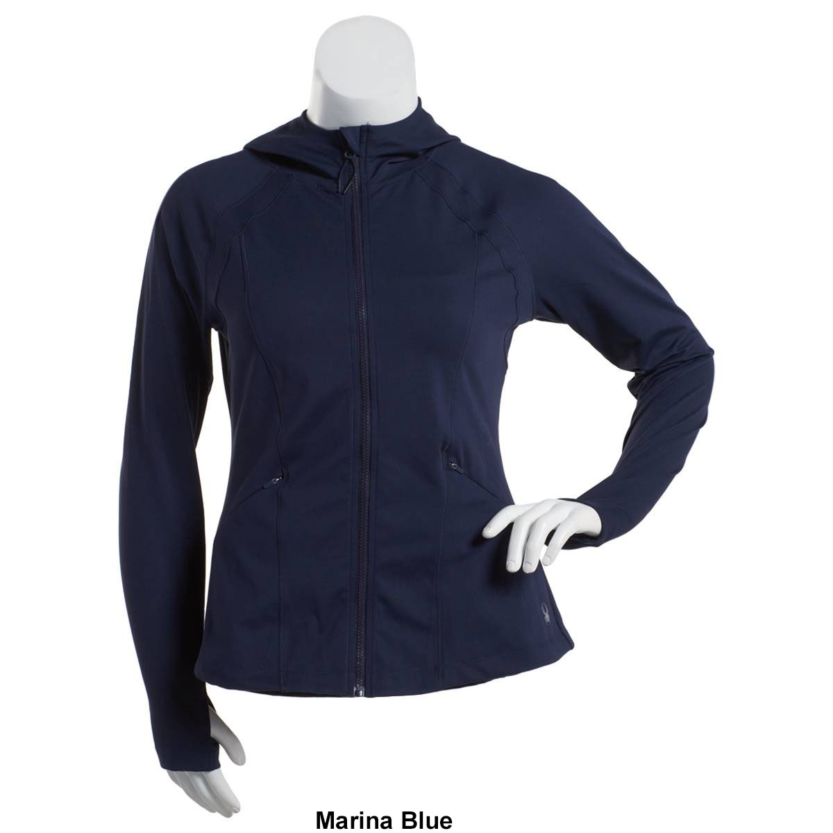 Womens Spyder Fleece Hooded Yoga Jacket