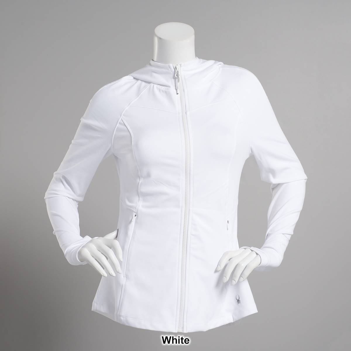 Womens Spyder Long Sleeve Full Zip Yoga Jacket