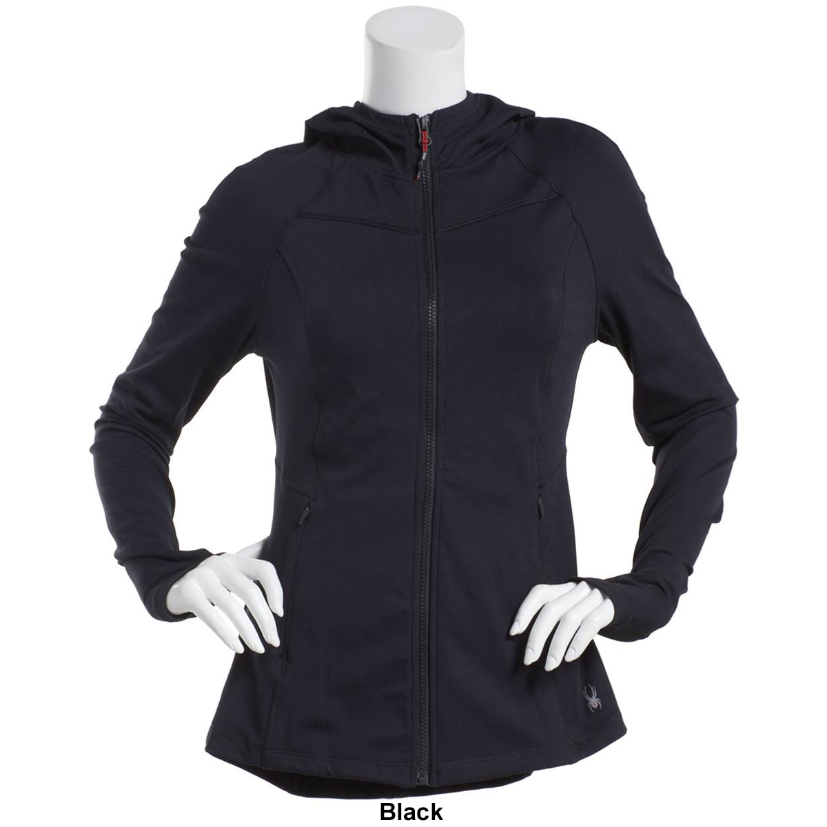 Womens Spyder Long Sleeve Full Zip Yoga Jacket