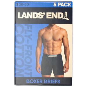 Mens LANDS END(R) 5pk. Knit Boxer Briefs - Green/Grey alternate view