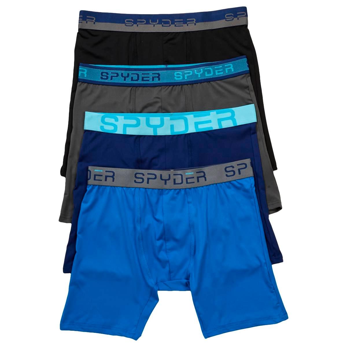Mens Spyder 4pk. Long Leg Boxer Briefs