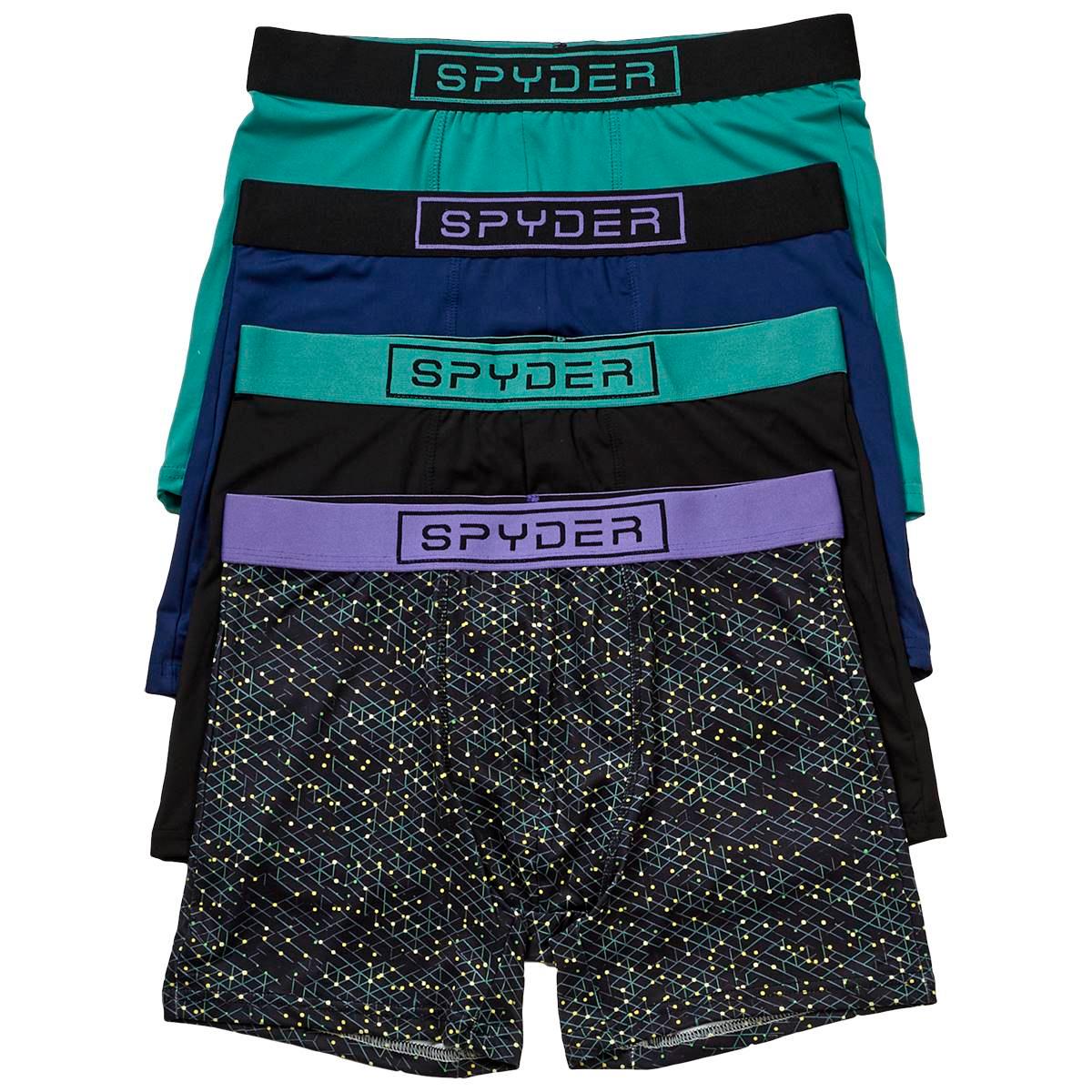 Mens Spyder 4pk. Lightweight Front Mesh Boxer Briefs