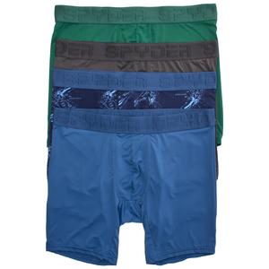 Mens Spyder 4pk. Liquid Cool Nylon Boxer Briefs - Blue/Multi