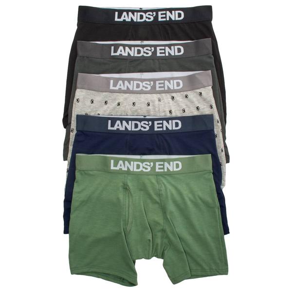 Mens LANDS END(R) 4pk. Boxer Briefs - Grey