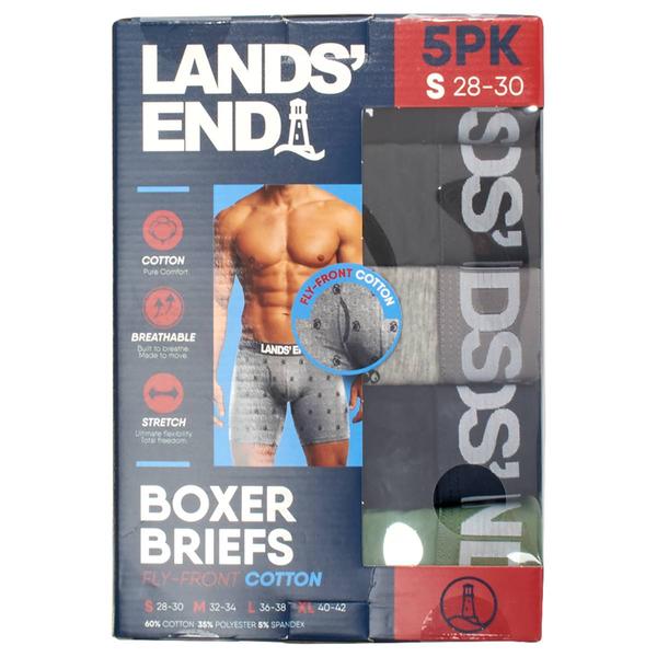 Mens LANDS END(R) 4pk. Boxer Briefs - Grey alternate view