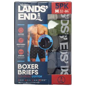 Mens LANDS END(R) 5pk. Boxer Briefs - Glass