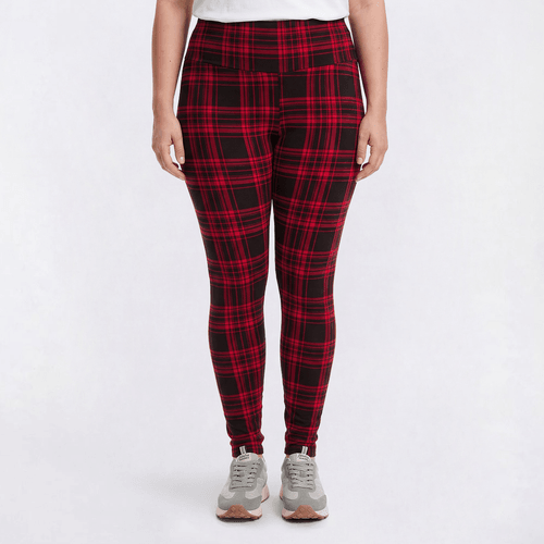 Plus Size French Laundry Laundry Plaid Brushed Back Leggings