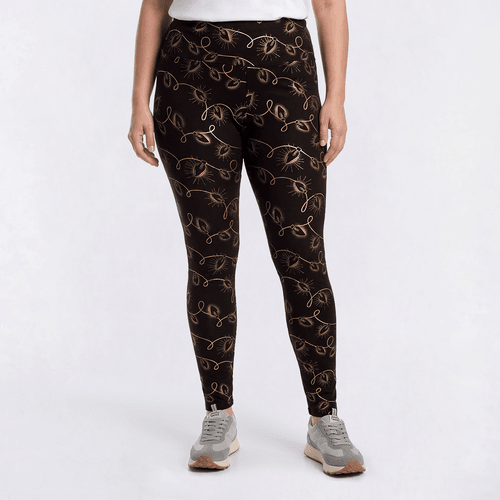 Plus Size French Laundry Gold Christmas Lights Leggings