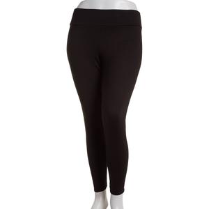 Juniors Plus Eye Candy Solid Peached Brushed Inside Leggings alternate view
