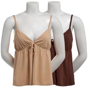 Juniors Lily & Lace 2pk. Babydoll Camisoles with Ties
