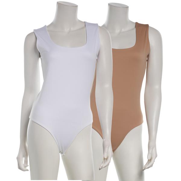 Juniors Urban Rebel 2pk. Double Front Scoop Neck Bodysuits