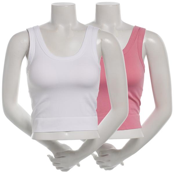 Juniors Eye Candy 2pk. Seamless Padded Tank Tops alternate view
