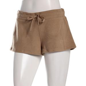 Juniors Eye Candy Brushed Waffle Tie Front Shorts