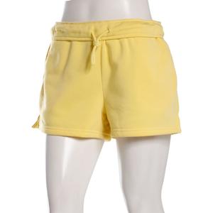 Juniors Eye Candy Fleece Fold Over Waist Shorts With Side Slit alternate view