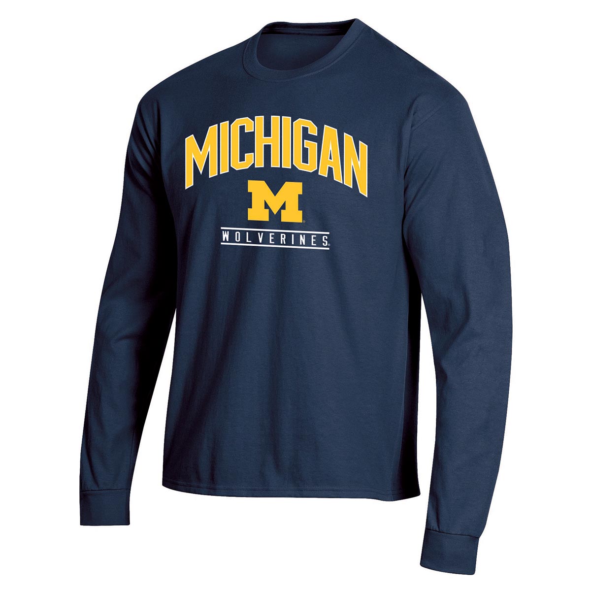 Mens Champion(R) Long Sleeve Michigan Tee