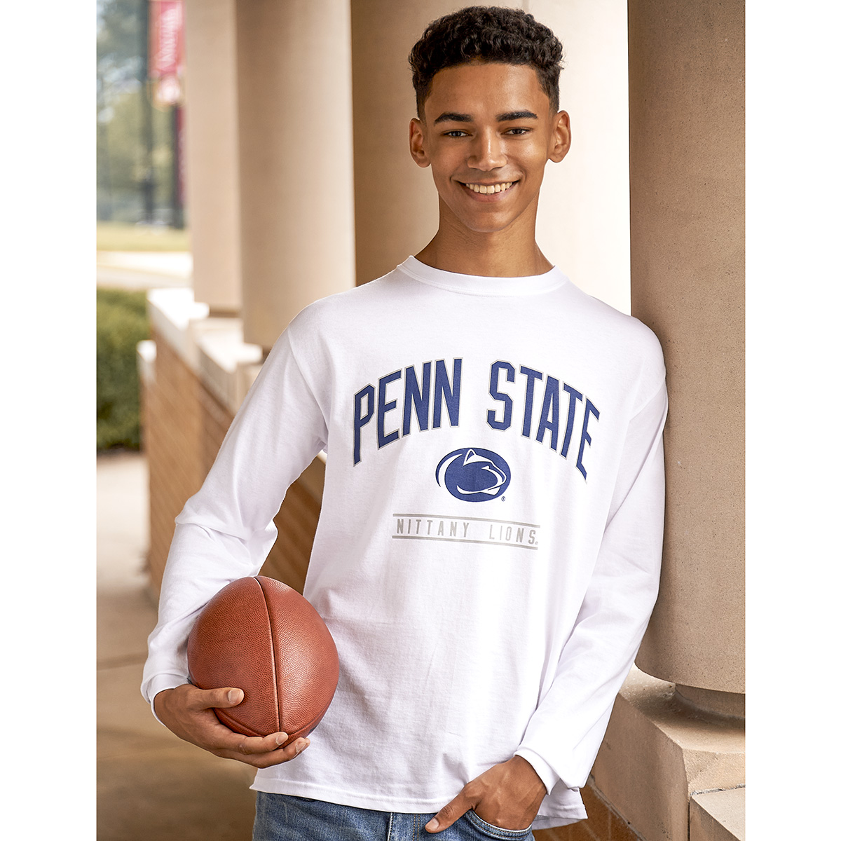 Mens Champion(R) Long Sleeve Penn State Tee