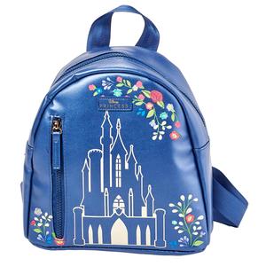 Womens Disney Princess Castle Floral Mini Backpack