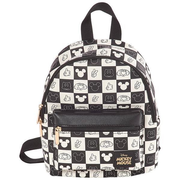 Womens Bioworld Mickey Mouse Checkered Mini Backpack