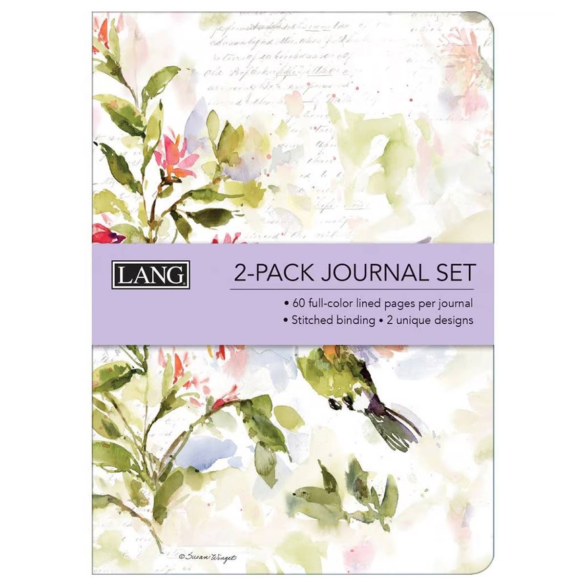 Lang(R) Hummingbird Floral 2pk. Journals