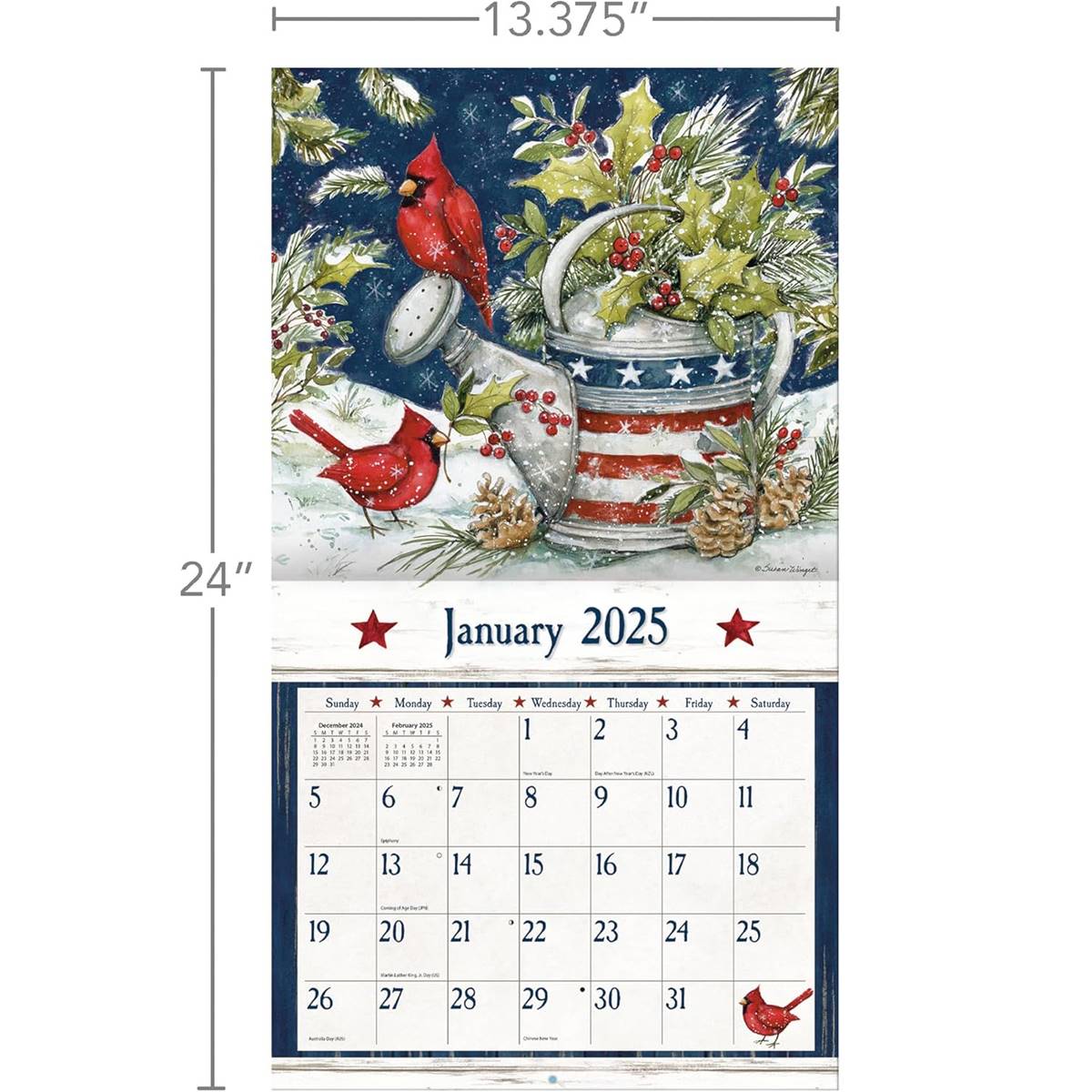 Lang(R) 2025 Old Glory Calendar