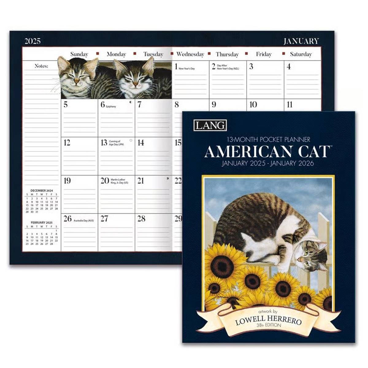 Lang(R) American Cat 2025 Monthly Pocket Planner