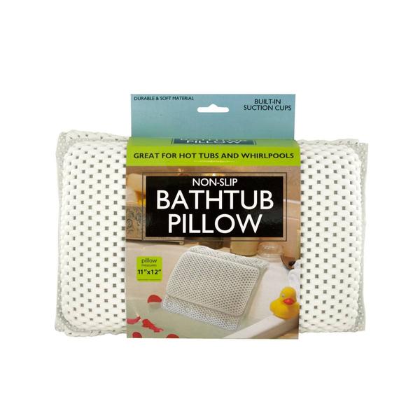 Non Slip Bathtub Pillow w/ Suction Cup
