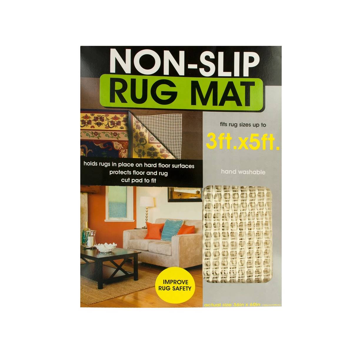 Non Slip Rug Mat - 3x5