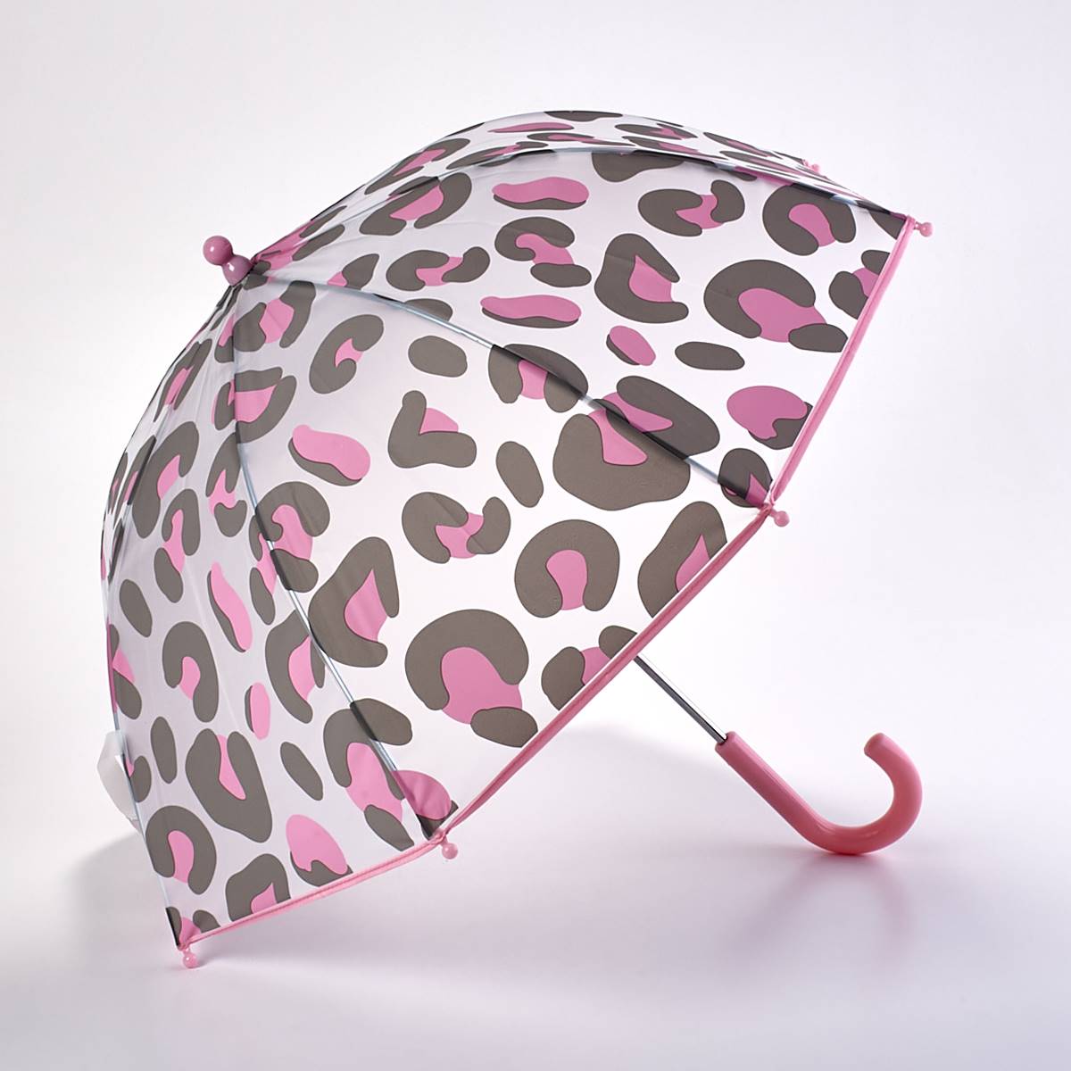 Girls Nicole Miller New York Leopard Frosted Umbrella