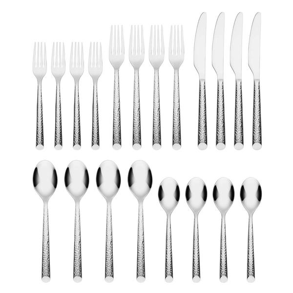 Cambridge(R) Else Mirror Hammered 20pc. Flatware Set alternate view