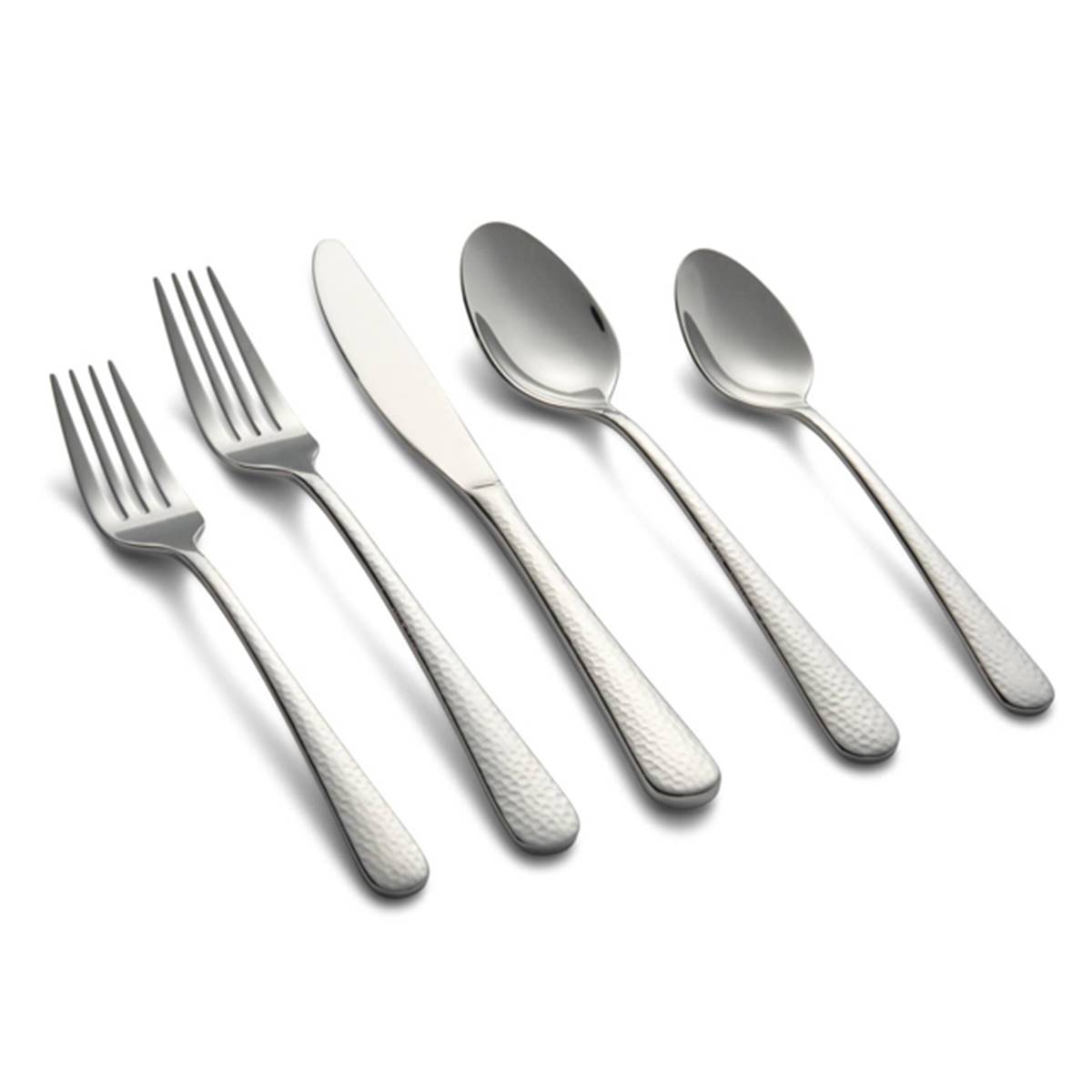 Cambridge(R) Kenne Hammered Mirror 20pc. Flatware Set