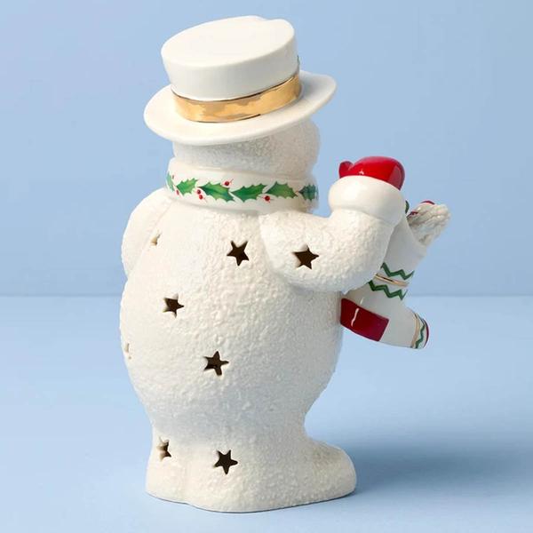Lenox(R) Happy Holly Days Snowman & Stocking Lit Figurine alternate view