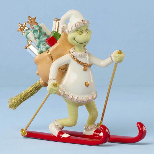 Lenox(R) Grinch On Skis Ornament