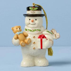 Lenox(R) 2026 Snowman with Bear Ornament