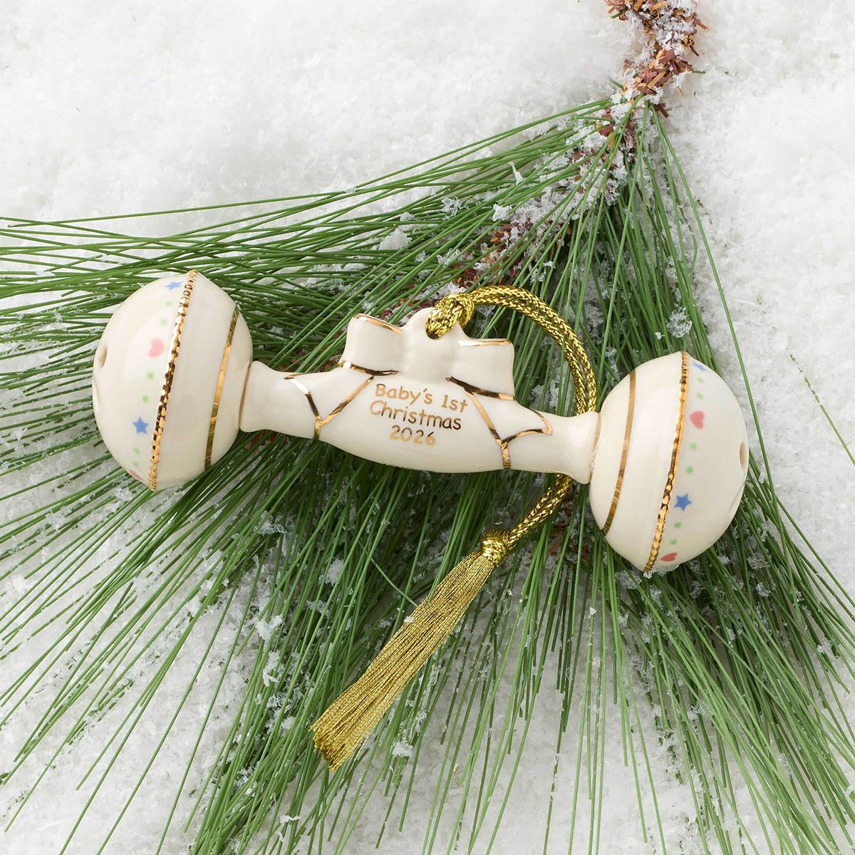 Lenox Baby's First Christmas-Rattle 2026-Rattle - Boxed