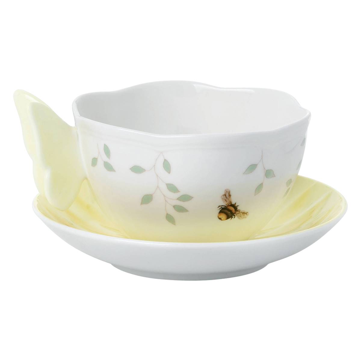 Lenox(R) Butterfly Meadow Figural(R) Yellow Cup & Saucer